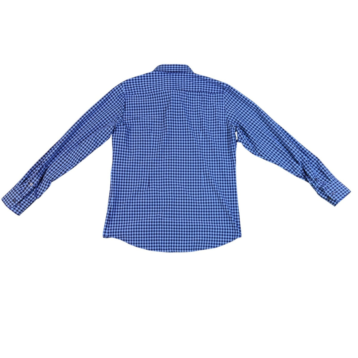 Mizzen+Main Mens Blue Gingham Button-Up Shirt Leeward Collection Size XL
