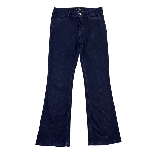 White House Black Market Womens Dark Blue Denim Skinny Flare Jeans Size 2