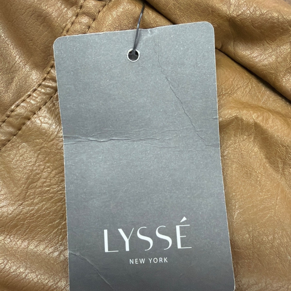 Lysse Womens Brown Polyurethane Faux Leather Pants Chic Stretch Flared Design Sz