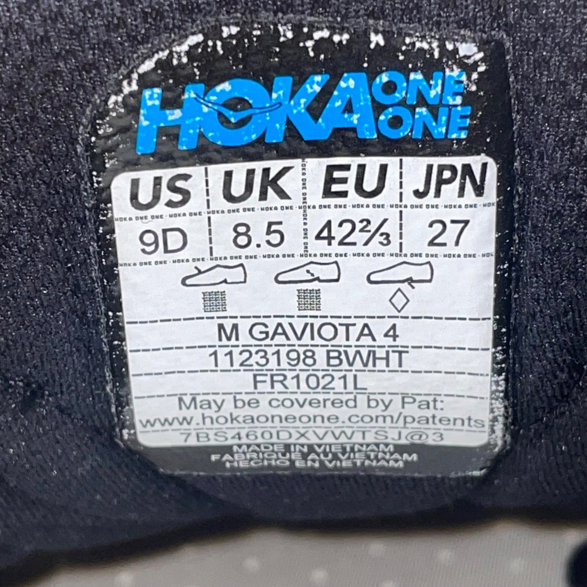 Hoka Women’s Black Mesh & White Sole Stability Gaviota 4 Running Shoes Size 9 US