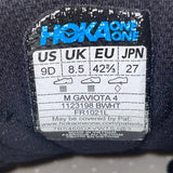 Hoka Women’s Black Mesh & White Sole Stability Gaviota 4 Running Shoes Size 9 US