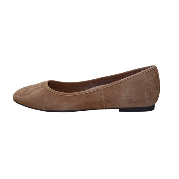 Women’s Camel Brown Suede Orinda Pointed Toe Ballet Flats Size 9