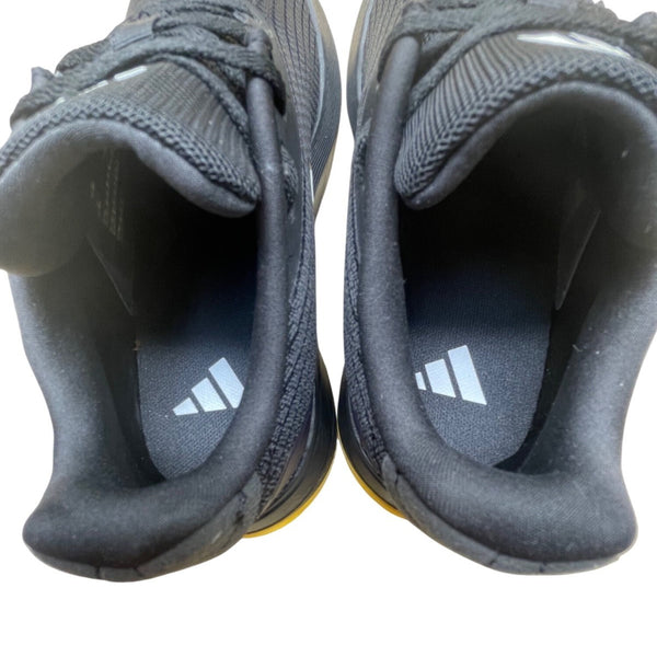 Adidas Kids Black Mesh & Yellow Stripes Lightmotion Duramo SL Sneakers Size 2