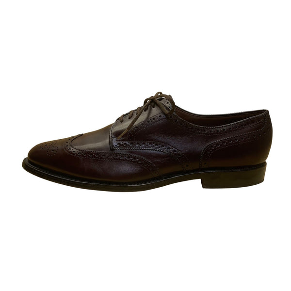 Allen Edmonds Men’s Brown Burgundy Leather Wingtip Oxford Dress Shoes Size 11B
