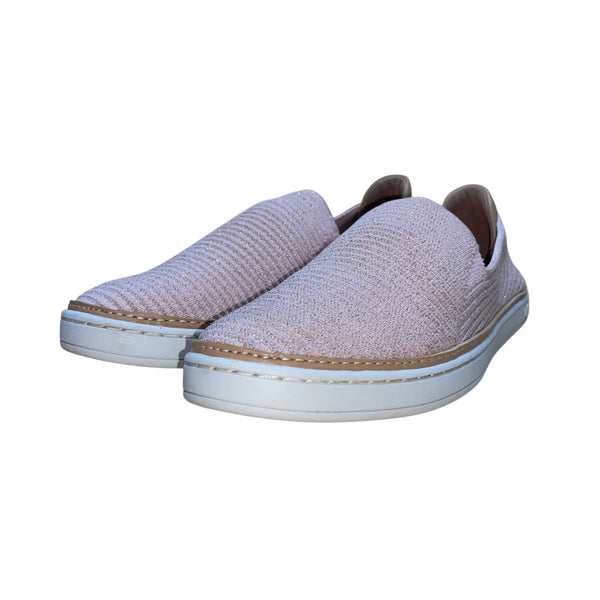 UGG Women’s Pink & Gold Knit Slip-On Sammy Flat Sneakers Size 7.5