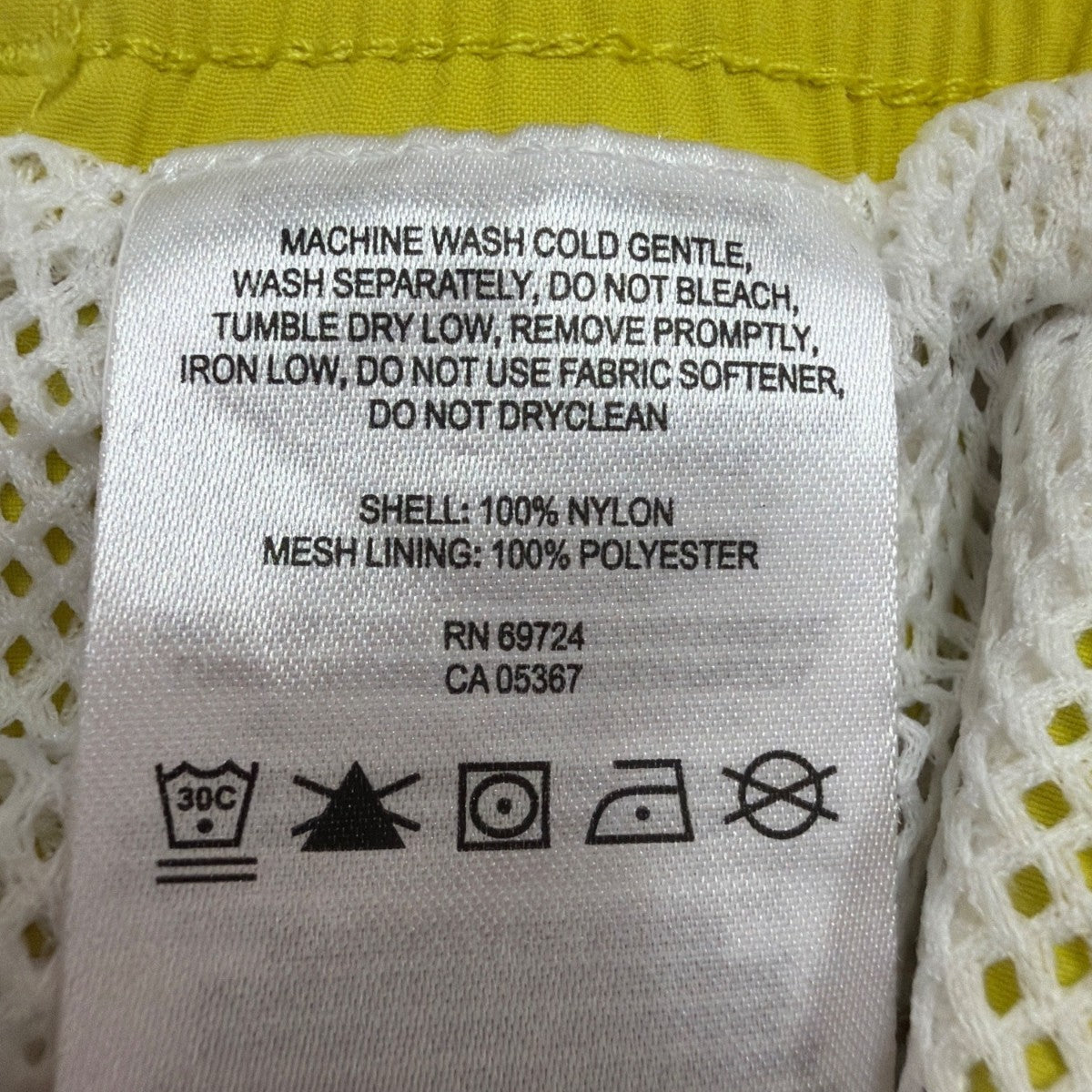Columbia Mens Yellow Nylon Omni-Shade Sun Protection Shorts Lightweight Size XXL