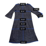 Dennis by Dennis Blanco  Women Black Lace Bell-Sleeve A-Line Dress Size 16