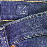 Lucky Brand Womens Blue Denim Skinny Jeans High Rise Button Fly Size 6