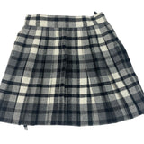 United Colors Of Benetton Plaid Black & White Skirt Sz 32 / 6Y