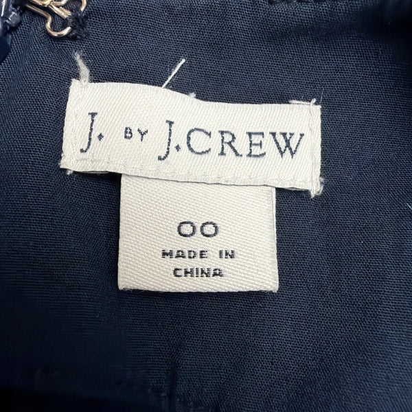 J. By J.Crew Women’s Navy Cotton Blend Sleeveless Wrap Dress Casual Fit  Size 00
