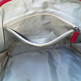 Levenger Women’s Red Leather Briefcase Laptop Bag Dual Handles & Shoulder Strap