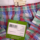 Kate Spade Womens Multicolor Off-Shoulder Top Broome Street Madras Plaid Sz S