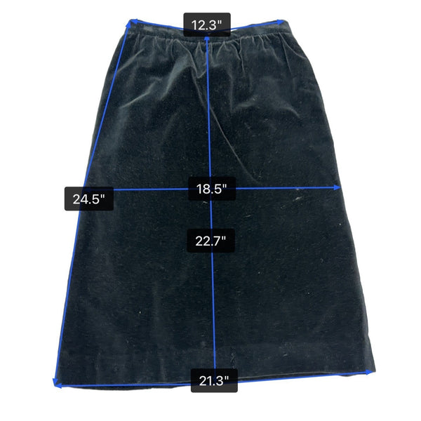 F.A. Chatta Womens Black Cotton Pencil Skirt Back Zip Stylish Design Size 8