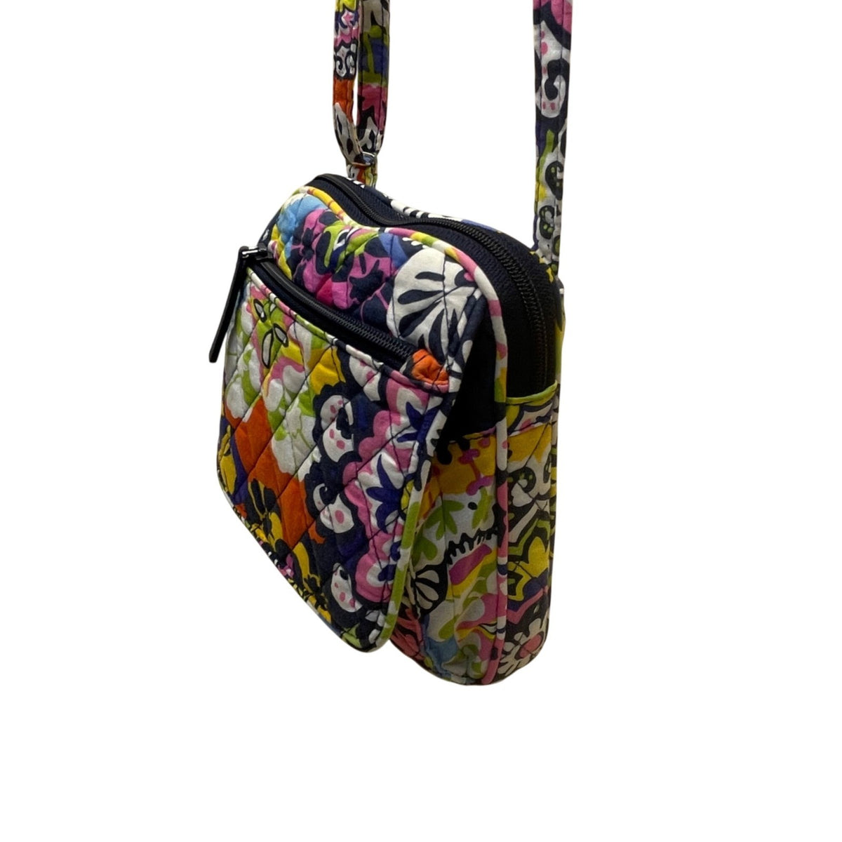 Vera Bradley Women’s Multicolor Quilted Floral Adjustable Strap Crossbody Bag
