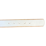 Leather Womens White Belt With Colorful Paisley Buckle Design