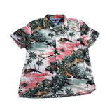 Tommy Hilfiger Mens Multicolor Hawaiian Button-Up Shirt  Custom Fit Sz XL