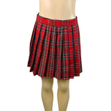 Hug Sunshine Womens Red Plaid Blazer & Pleated Skirt Set Sz L