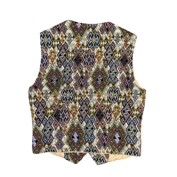 OHara Originals Mens Multicolor Jacquard Vest With Aztec Pattern