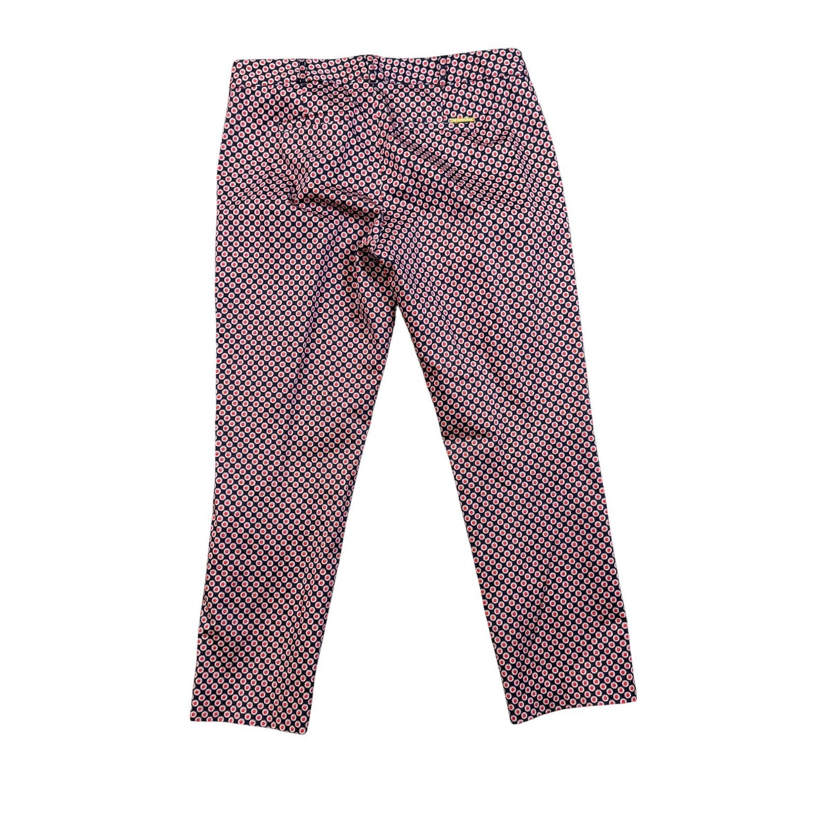 Michael Kors Womens Pink & Navy Cotton Blend Mid-Rise Cropped Pants Size 10P