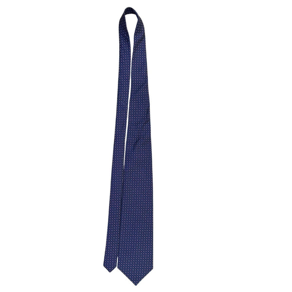 Lauren Ralph Lauren Mens Blue Red Silk Geometric Patterned Tie