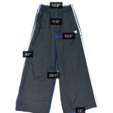 Adidas Mens Black Track Pants White Striped Casual Elastic Waist Zippered Sz M