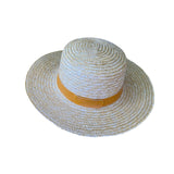 Lack Of Color Unisex Natural Straw Boater Hat With Tan Band Classic Design