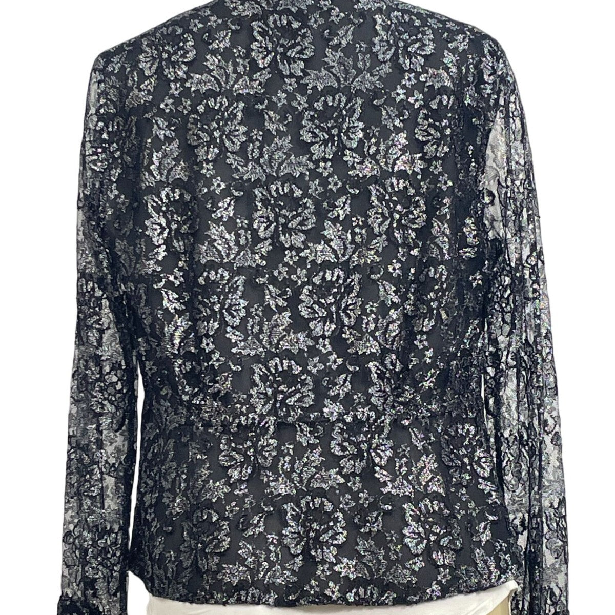 Jones New York Cardigan Girly Glam Black  Women's Sweater Sz 10