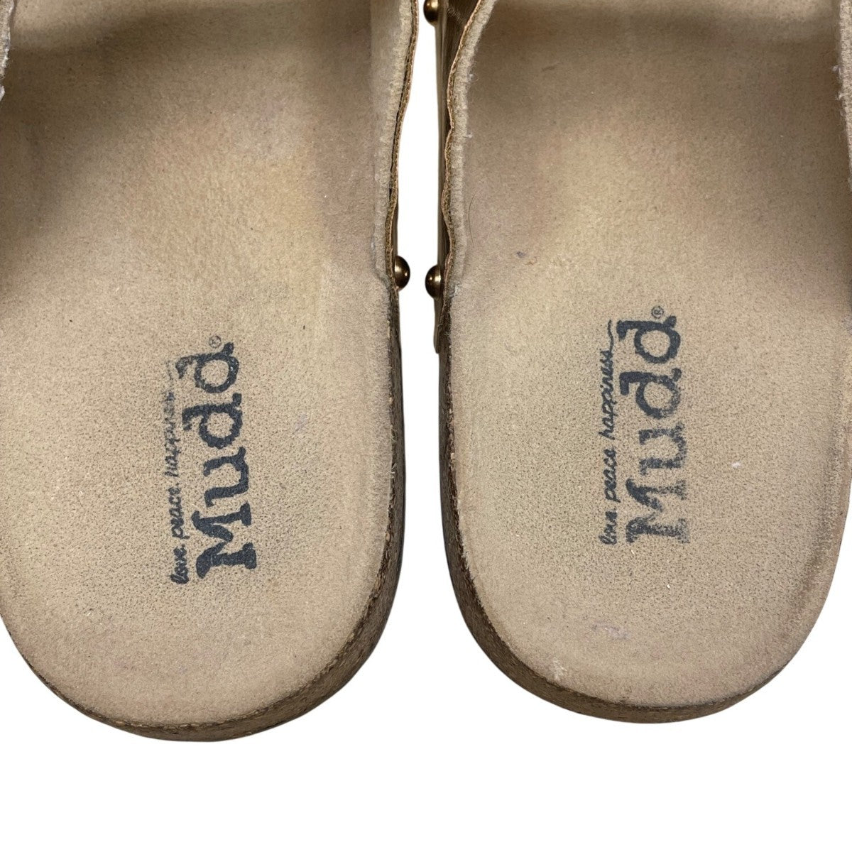 Mudd Women’s Gold Metallic Cork Sole Adjustable Buckle Straps Sandals Size M