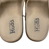 Mudd Women’s Gold Metallic Cork Sole Adjustable Buckle Straps Sandals Size M