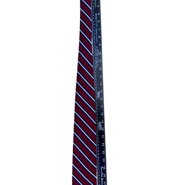 Brooks Brothers Mens Red & Blue Striped Silk Tie Classic Business Neckwear