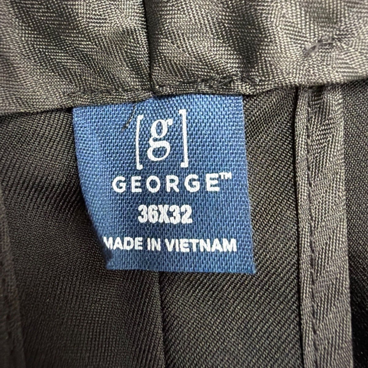 George Mens Black Pleated & Straight Leg Fit Dress Pants Size 36X32 