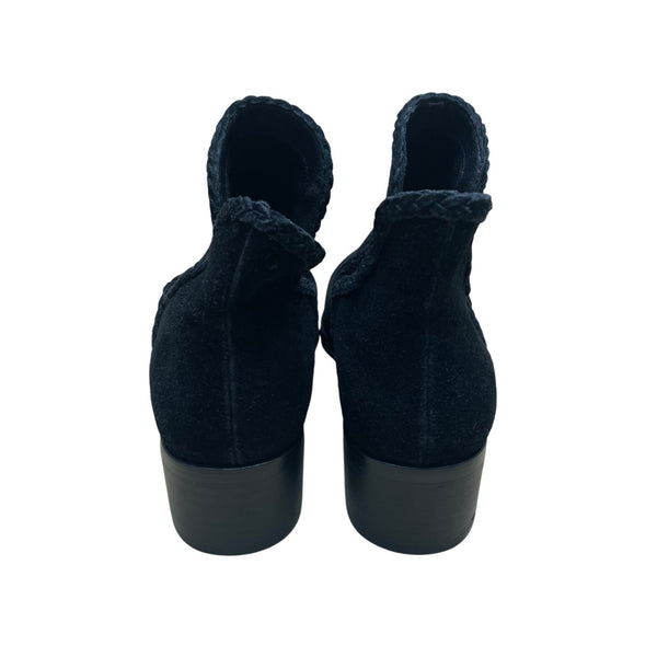 Lucky Brand Women's Black Suede Western Terisha Ankle Booties Size 7.5 M