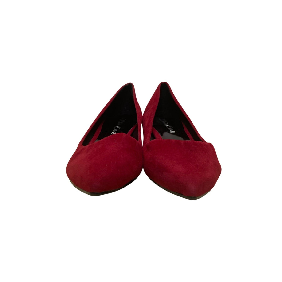 Xin Ma Women’s Red Faux Suede Slip-On Pointed Toe Ballet Low Heels Size 25