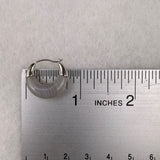 Womens Gray Silver Tone Hoop Earrings Modern Design