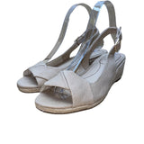 LifeStride Women’s Beige Espadrille Slingback Wedge Socialite Sandals Size 8.5M