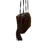 Sharif Women’s Brown Multicolor Leather Patchwork Tassel Accent Shoulder Bag