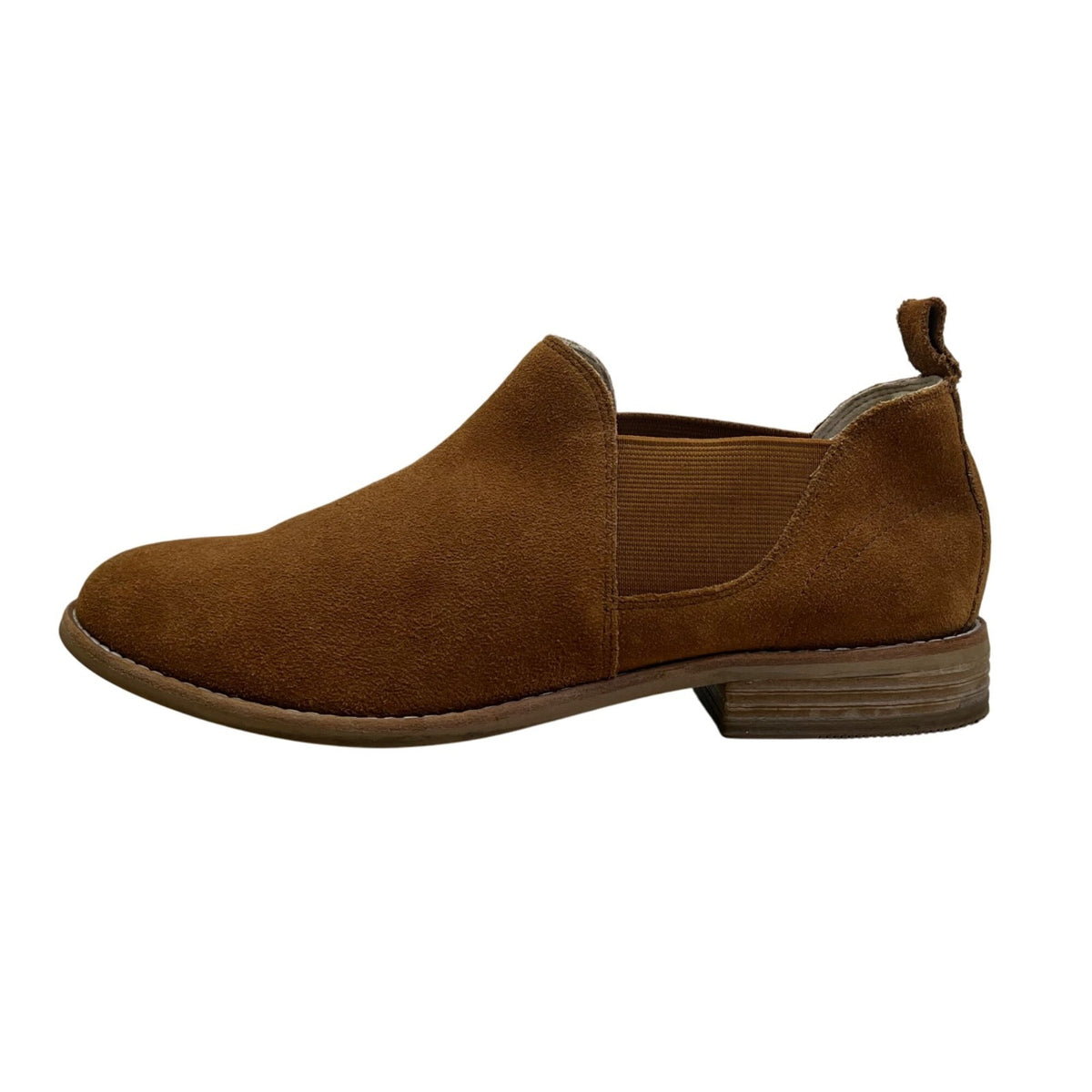 Clark’s Women’s Tan Suede Edenvale Page Slip-On Ankle Boots Size 9M