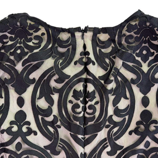 MSK Womens Black Lace Bell Sleeve Dress Polyester Blend Size 16