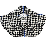 New York & Company Womens Black & White Houndstooth Belted Cape Jacket M