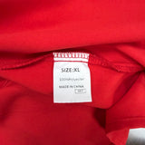 Dokotoo Womens Red Polyester Long-Sleeve V-Neck Pleated Tunic Dress Flowy Sz XL