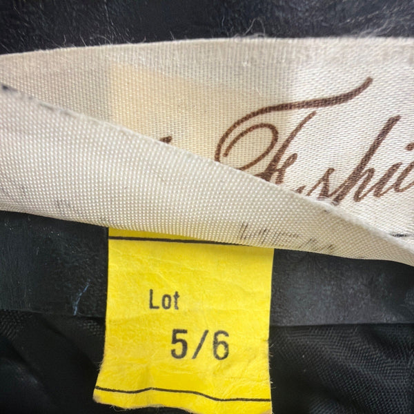 S.&U. Fashions Womens Black Faux Leather Pencil Skirt Rear Zipper Size 5/6