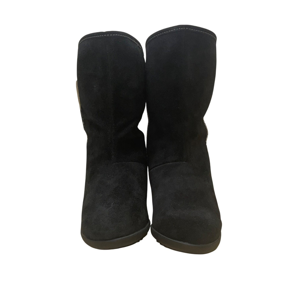 Sporto Women’s Black Suede Waterproof Aquastop Mid-Calf Winter Ella Boots Sz 7M