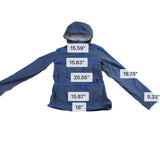 The North Face Womens Blue Hooded Lightweight Jacket Water-Resistant Size S