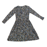 Maggy London Womens Multicolor Long-Sleeve A-Line Midi Dress US Size 6