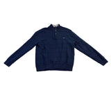 Chaps Mens Navy Sweater Button-Up Pullover Classic Long Sleeve Top Size M 