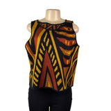 Anne Pinkerton Womens Multicolor Knit Tank Top Acrylic Nylon Bold Print Sz P/S