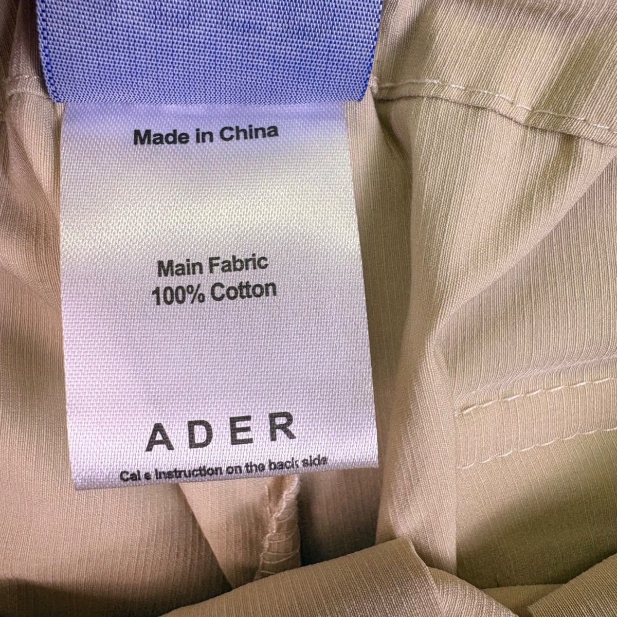 Ader Women Beige Cargo Pants With Adjustable Drawstring Waist & Cuffs Size S