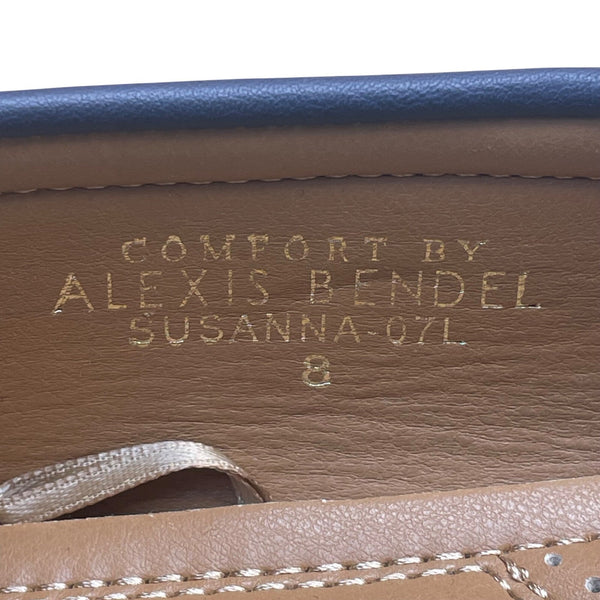Alexis Bendel Women’s Blue Faux Leather Slip-On Susanna Moccasin Loafers Size 8