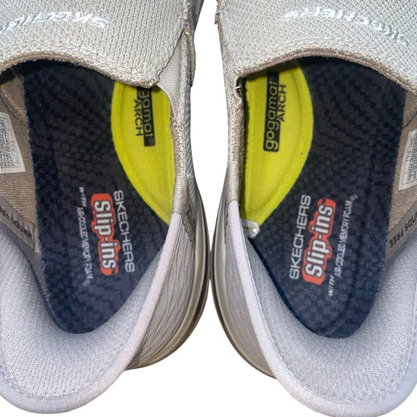 Skechers Men’s Taupe Slip-Ins Go Walk Hands Free Delson Shoes Size US 10