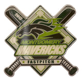 Montgomery Mavericks 2017 Fastpitch Softball Trading Pin With Dual Butterfly Clu